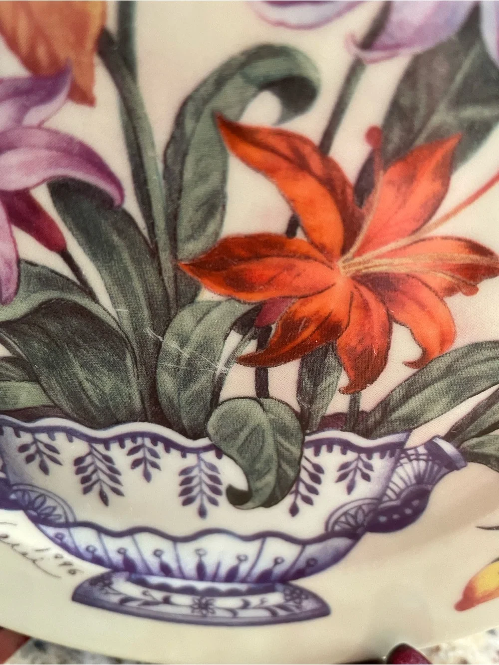 Vintage Limoges l. Godinger decorative flower plates (2)